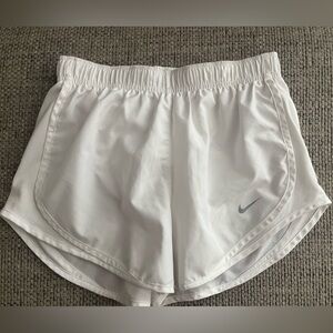 Nike Women's White and Gray Athletic Shorts